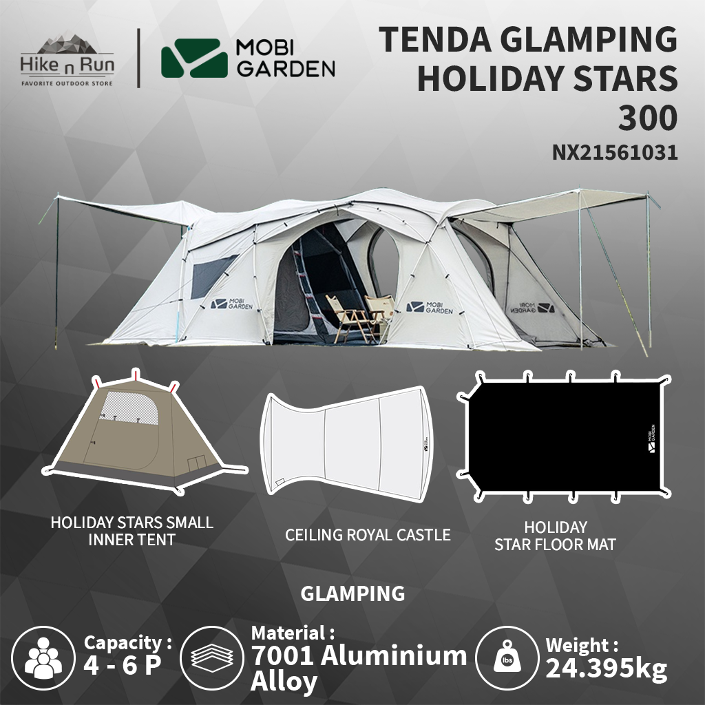 Tenda Camping Mobi Garden Holiday Stars 300 Glamping Tent