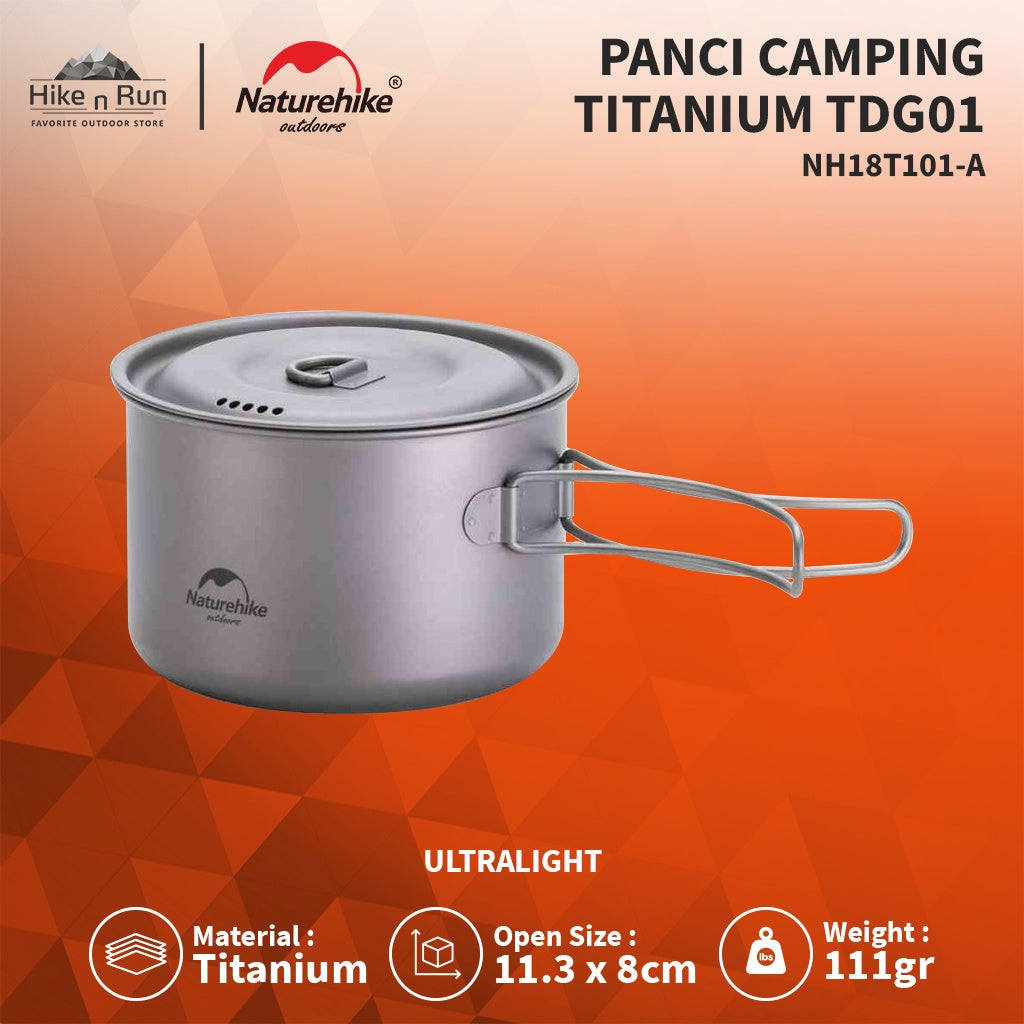 Panci Titanium Naturehike NH18T202-B Ultralight Nesting Pot