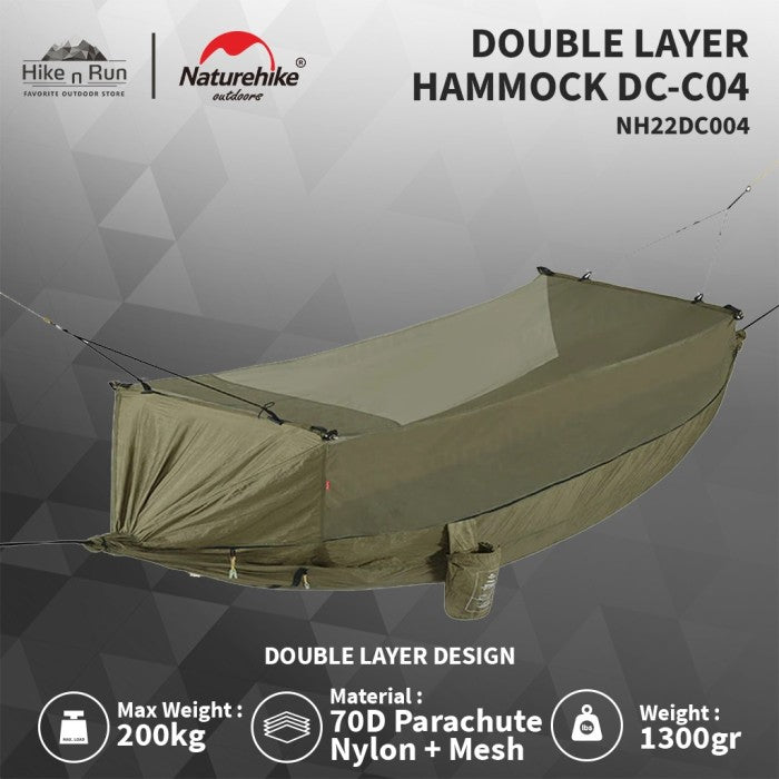 Hammock Single Naturehike DC-C04 NH22DC004 Double Layer Bushcraft