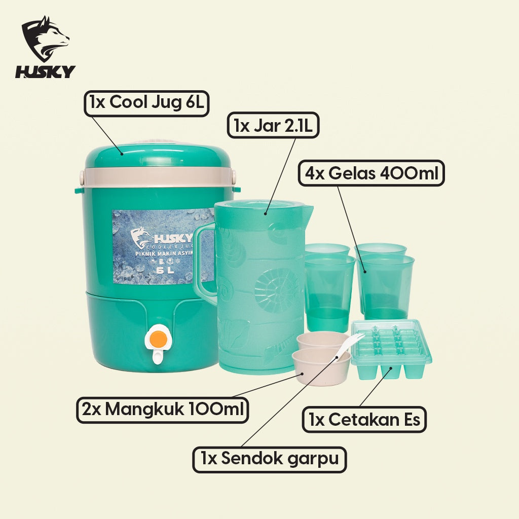 Husky Cool Jug 6L Set