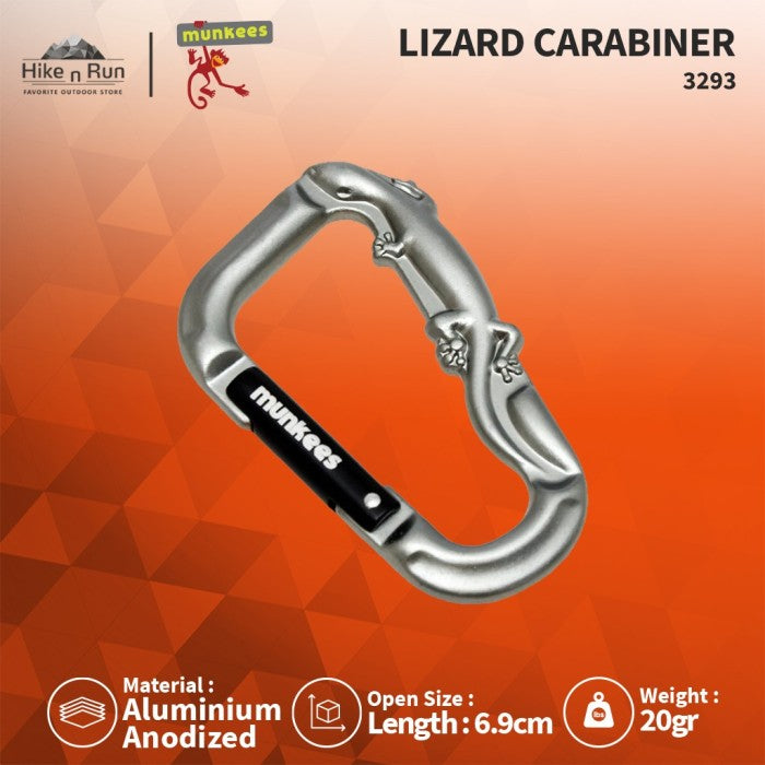 Aksesoris Carabiner Munkees 3293 3D Lizard Carabiner