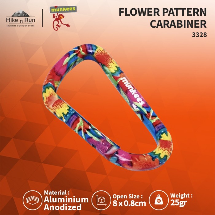 Aksesoris Carabiner Munkees 3328 Flower Pattern Carabiner