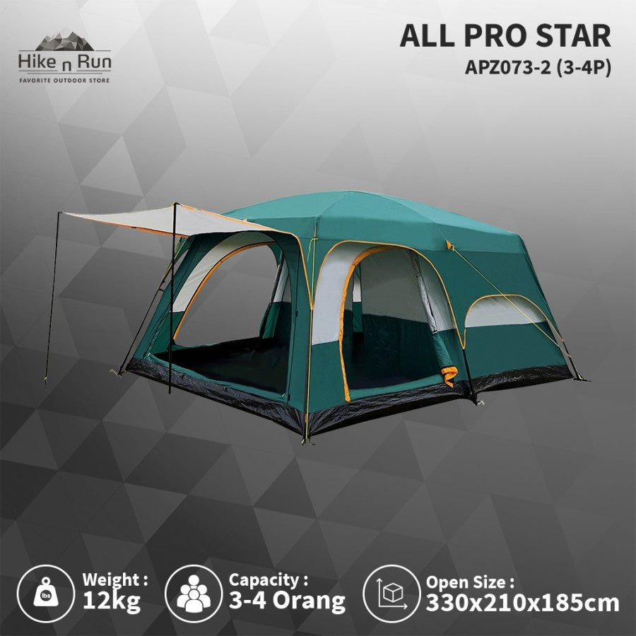 Tenda Camping Tentastic All Pro Star APZ073-2 Tent Family Camping 3-4P