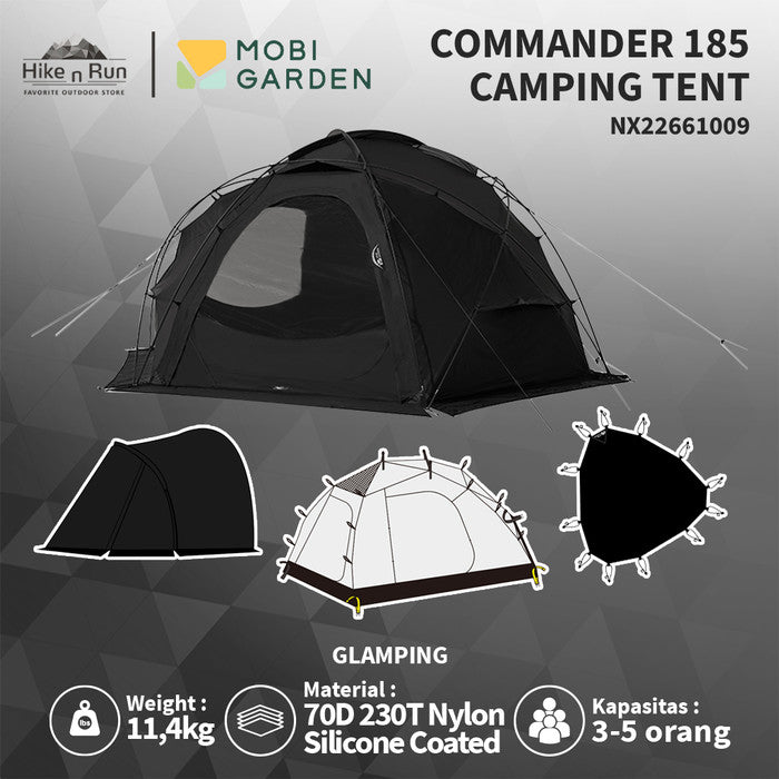 Tenda Camping Mobi Garden NX22661009 Commander 185 Tent