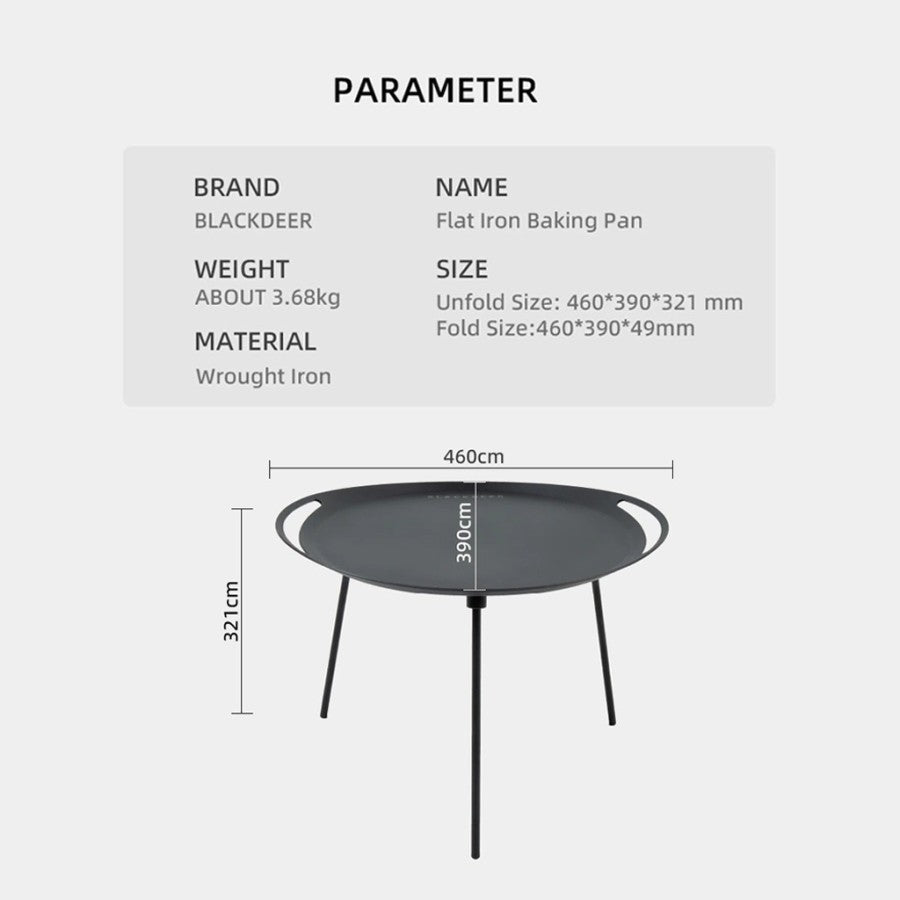 Grill Pan Blackdeer BD12116408 Flat Iron BBQ Pan