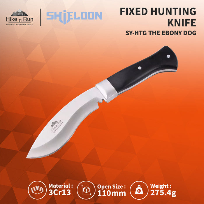 Pisau Outdoor Shieldon SY-HTG Fixed Survival Hunting Knives 3Cr13