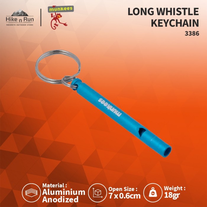 Gantungan Kunci Peluit Munkees 3386 Long Slim Whistle