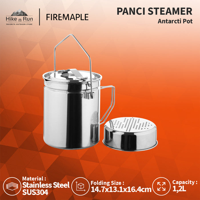 Firemaple Panci Steamer Antarcti Stainless Steel 1.2L