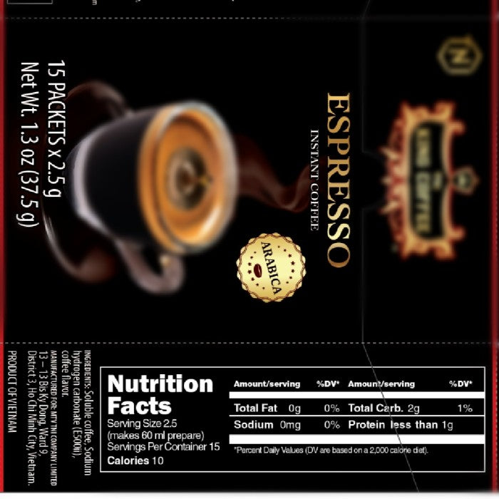 KOPI VIETNAM KING COFFEE ESPRESSO INSTANT ISI 15 SACHET - TRUNG NGUYEN - 15 STIKS