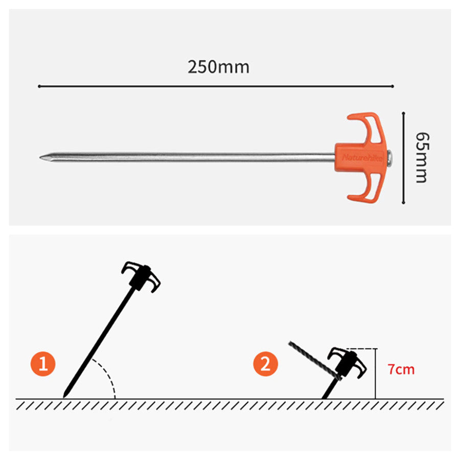 Naturehike Pasak Tenda Iron Ground Nail NH21YW133