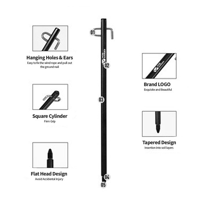 Pasak Tenda Mobi Garden NX21672002 Square Tent Stakes