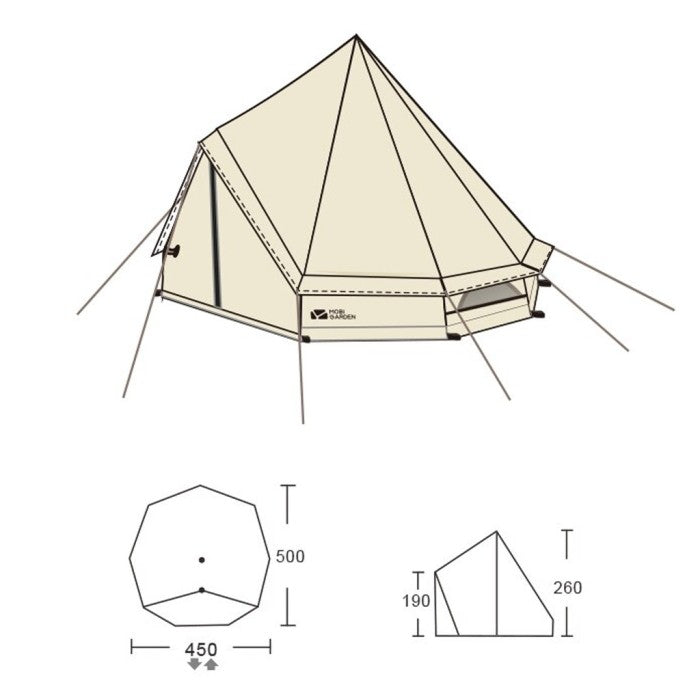 Tenda Camping Mobi Garden NX20561036 ERA 260 Glamping Tent +Mat  NX21672014