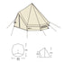 Tenda Camping Mobi Garden NX20561036 ERA 260 Glamping Tent +Mat  NX21672014+Inner NX20672050