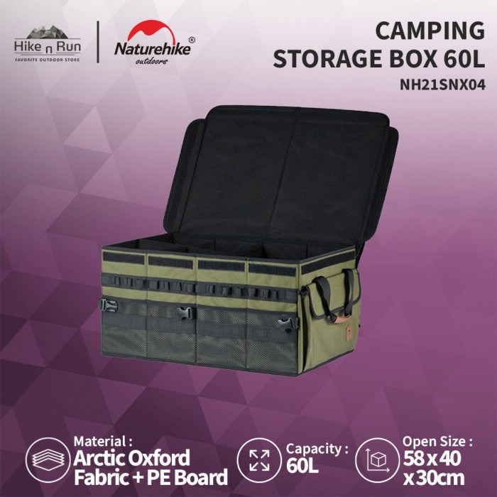 Naturehike NH21SNX04 60L Box Penyimpanan Serbaguna Camping Storage Box