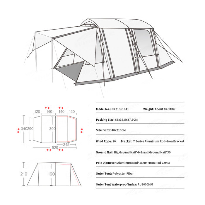 Mobi Garden Lansheng 3 Tenda Camping NX21561041