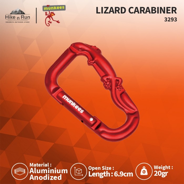 Aksesoris Carabiner Munkees 3293 3D Lizard Carabiner