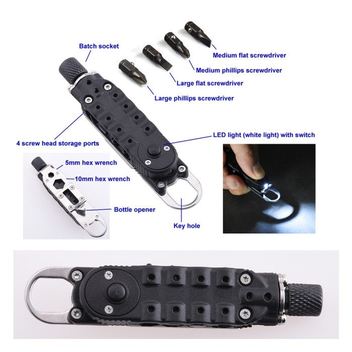 Multi Tool Shieldon JQ0306 EDC Tool With LED Light