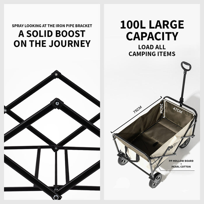 Troli Lipat Mobi Garden NX20671010 Folding Starry Camping Trolley Cart