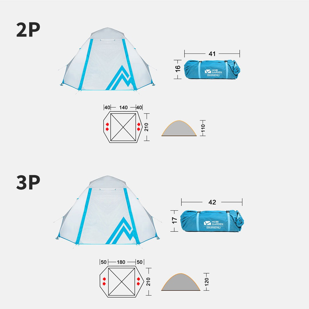 Tenda Premium Mobi Garden NXZQU61013 Cold Mountain 3P