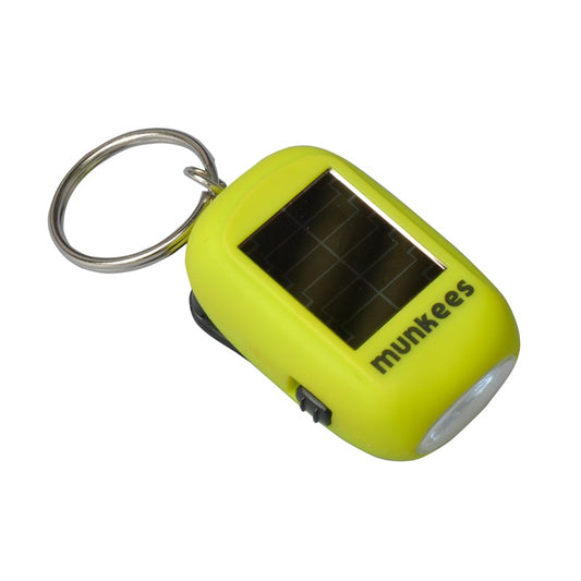 Gantungan Kunci Senter LED Munkees Mini Solar Dynamo Flashlight 1101