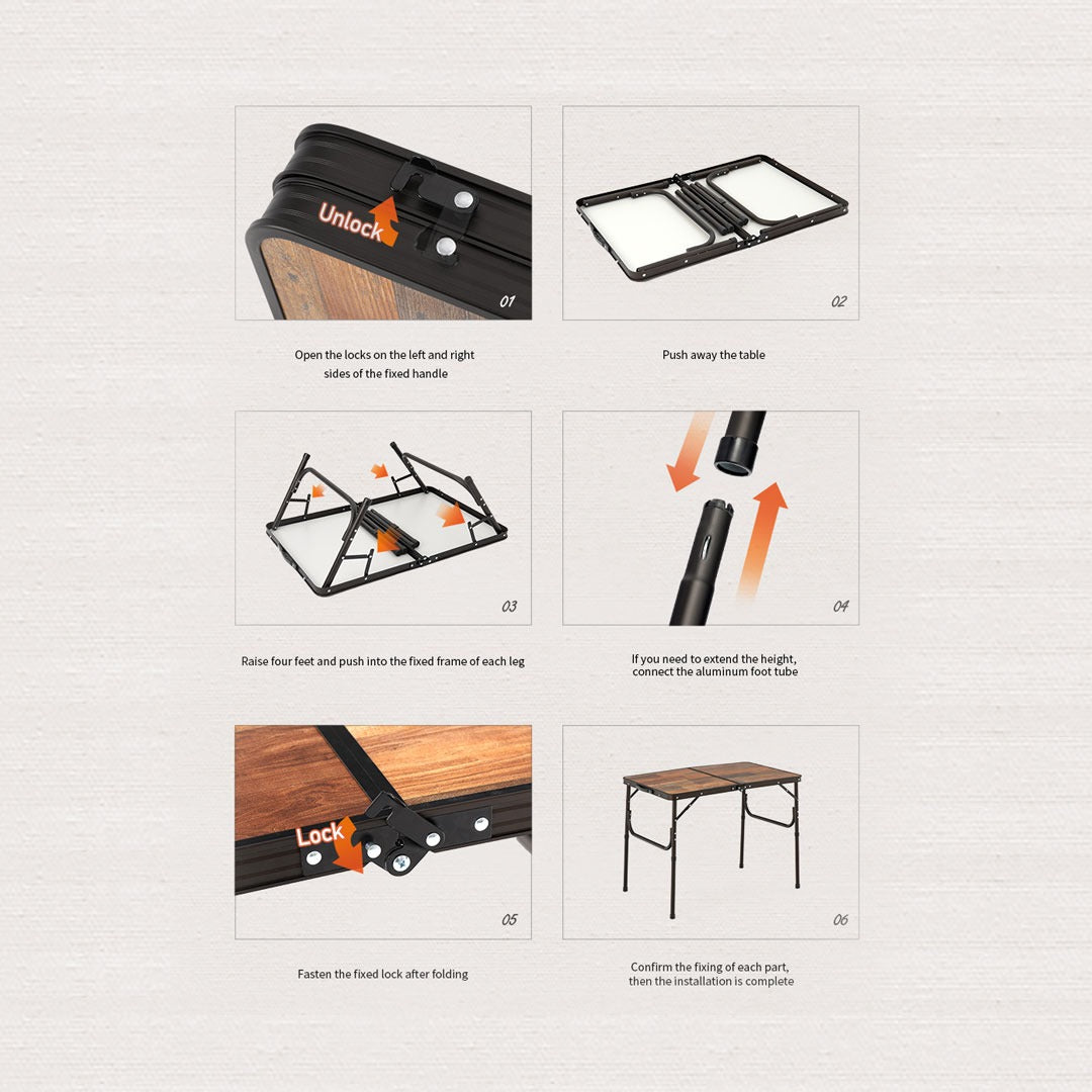 Meja Lipat Naturehike NH20JJ028 Small MDF Folding Table