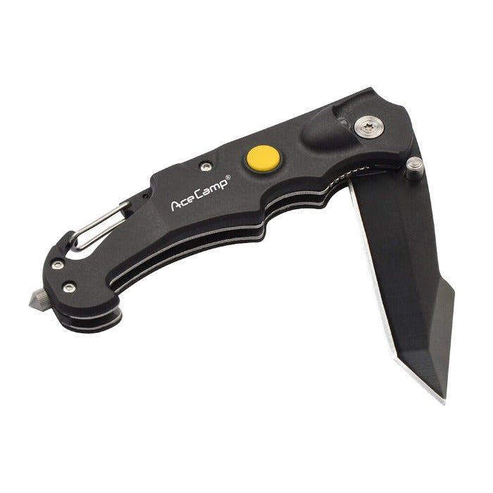 Pisau Lipat AceCamp 4 Function Utility Knife Metal 2530