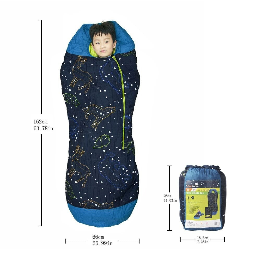 Sleeping Bag Mummy Anak Acecamp Glow In The Dark