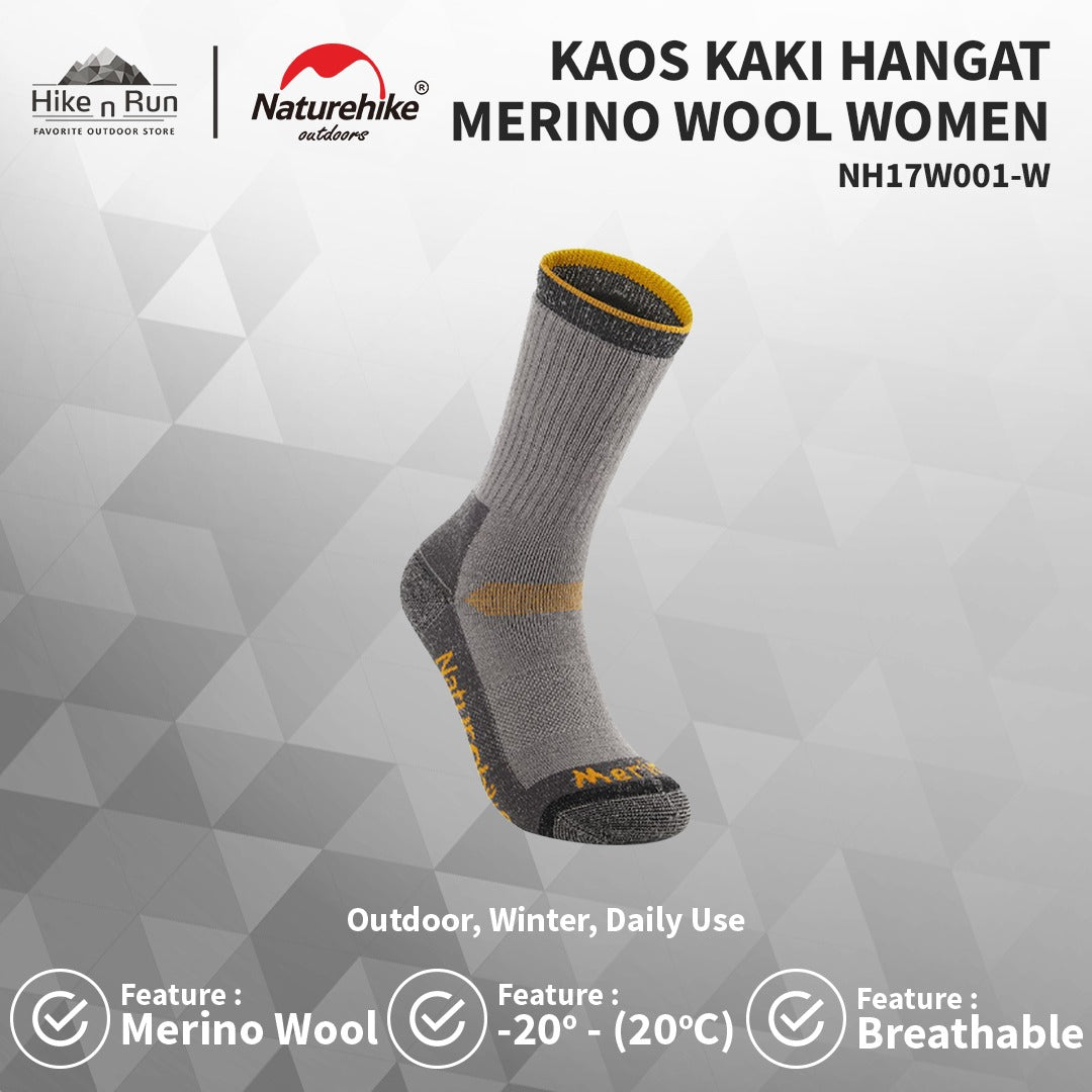Kaos Kaki Hangat Naturehike NH17W001 Warm Merino Socks