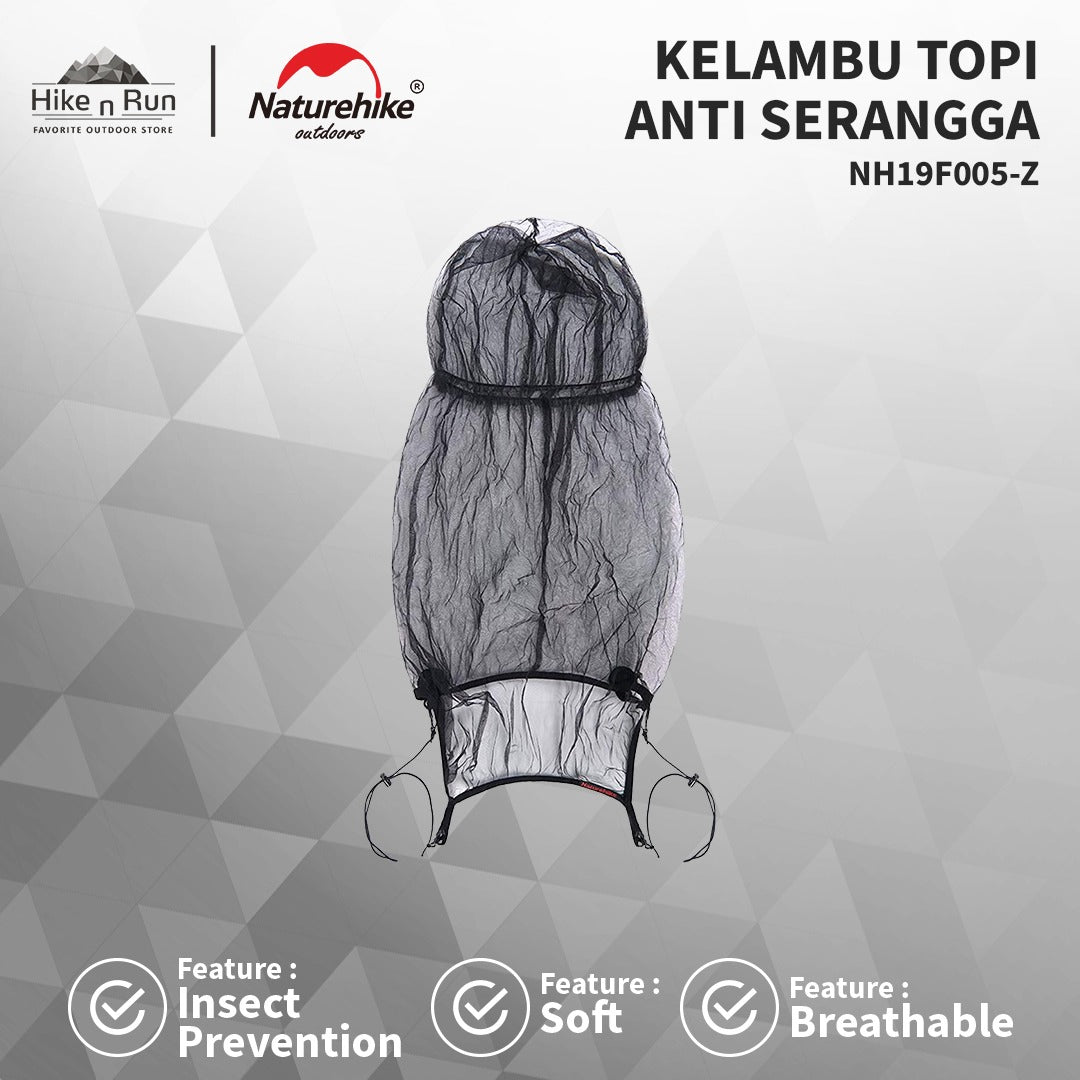 Kelambu Topi Naturehike HT05 NH19F005-Z Mesh Headgear Mask