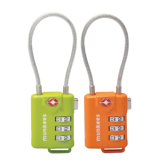 Gembok Koper Munkees TSA Cable Combination Lock - 3609