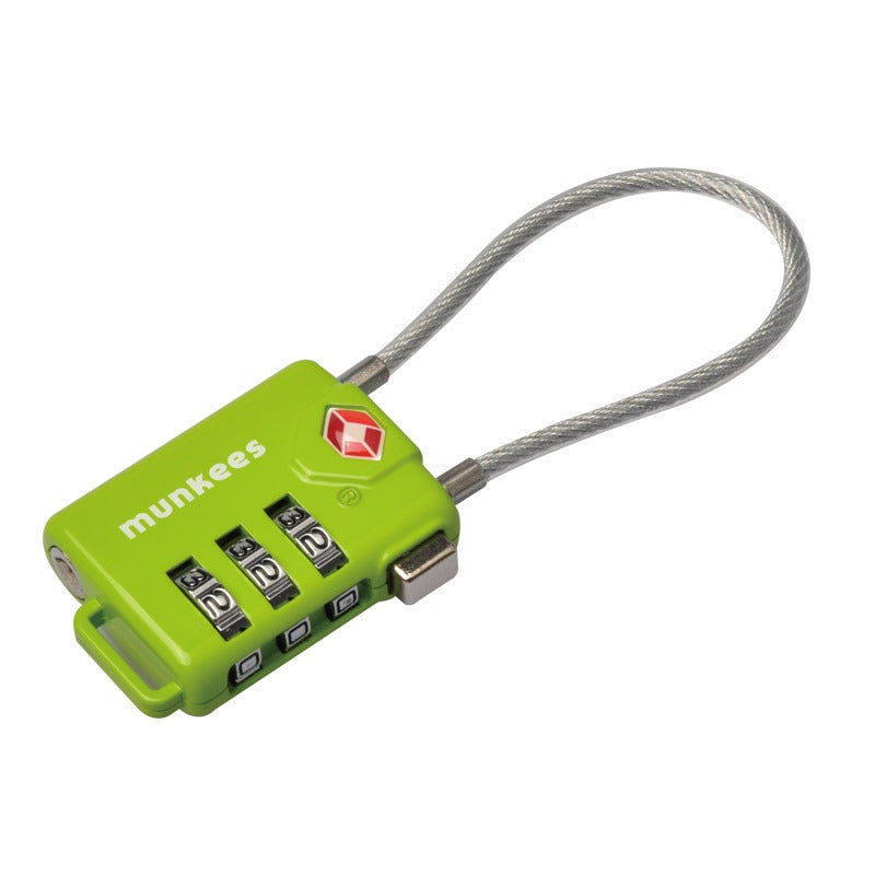 Gembok Koper Munkees TSA Cable Combination Lock - 3609