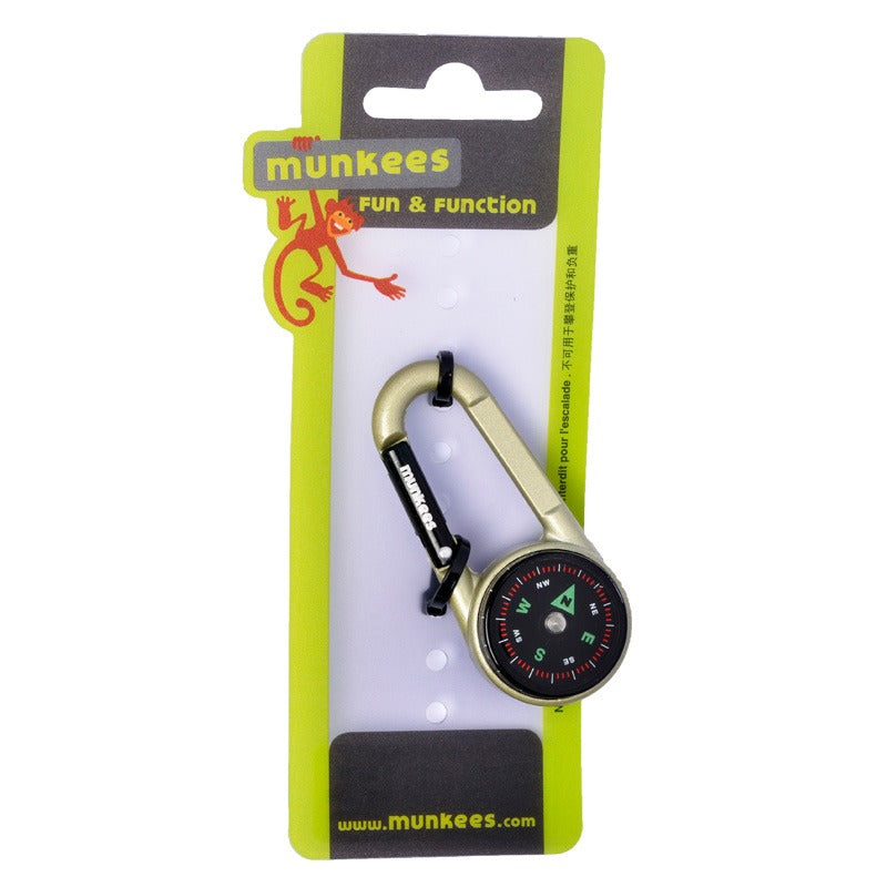 Carabiner Multifungsi Munkees Compass With Thermometer - 3135