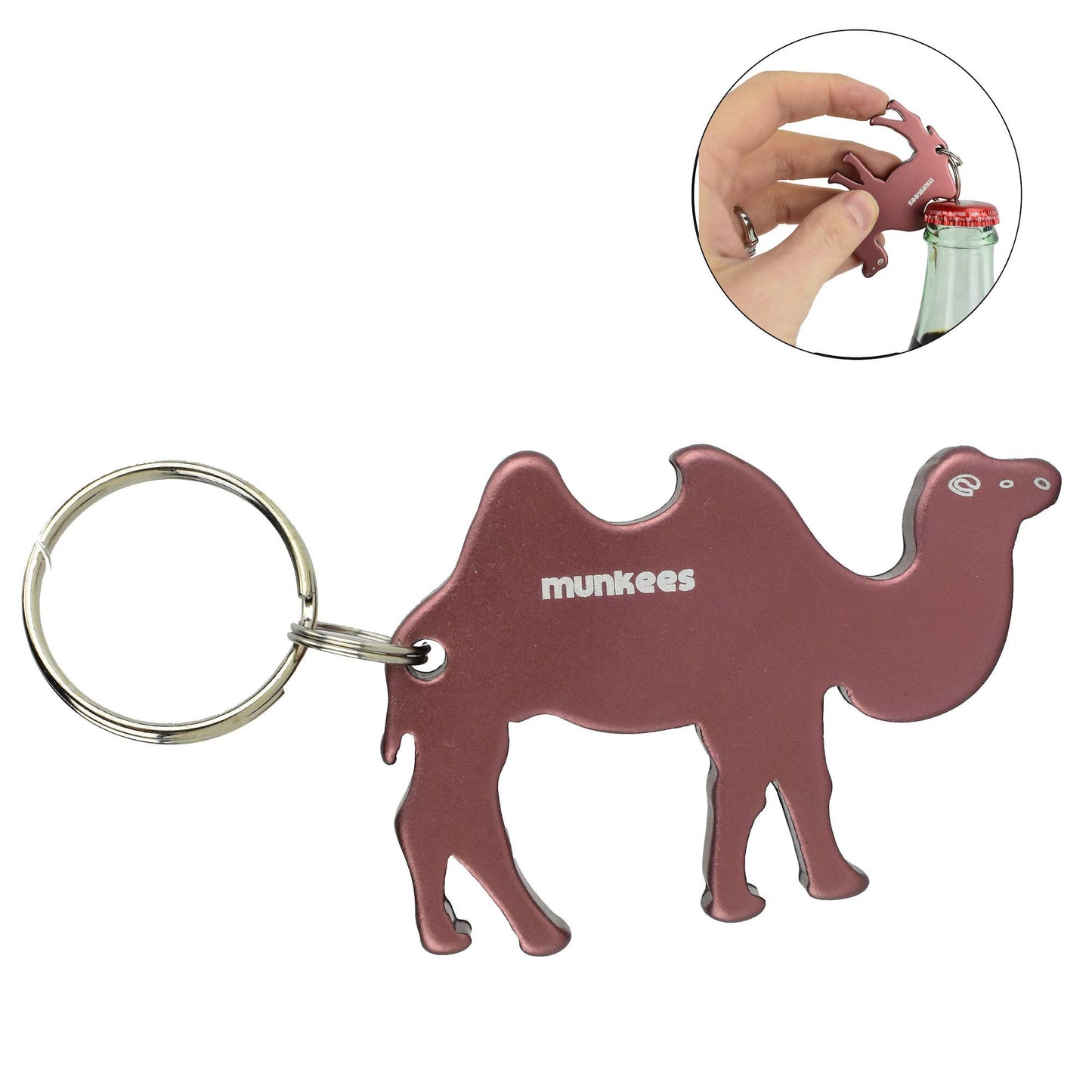 Gantungan Kunci Munkees Bottle Opener Camel Brown - 3462