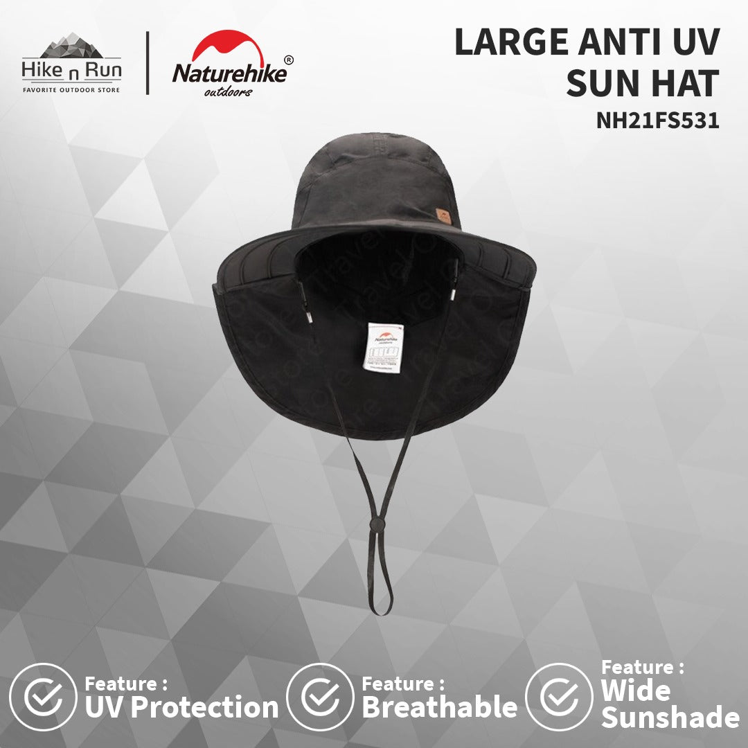 Topi Anti UV Naturehike NH21FS531 Fisherman Big Sun Hat