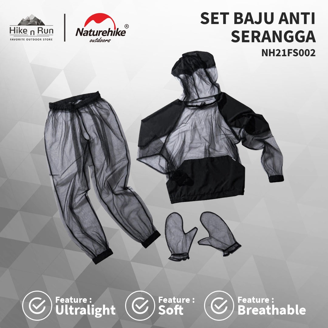 Set Baju Anti Serangga Naturehike NH20FS037 Anti Mosquito Suit