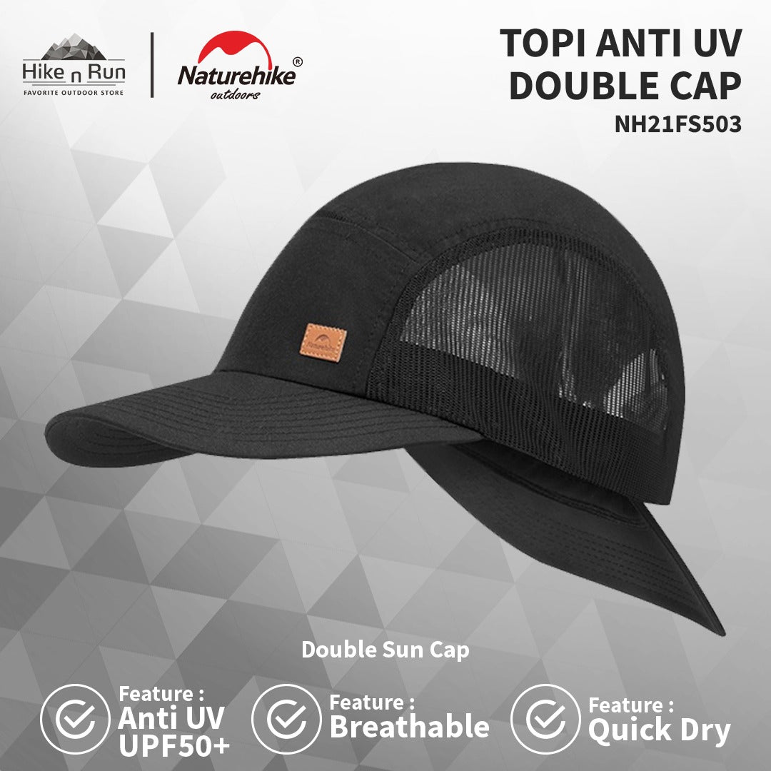 Topi Anti UV Naturehike NH21FS503 Double Sun Cap