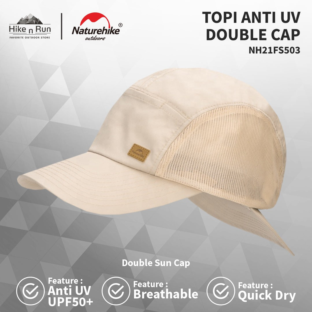 Topi Anti UV Naturehike NH21FS503 Double Sun Cap