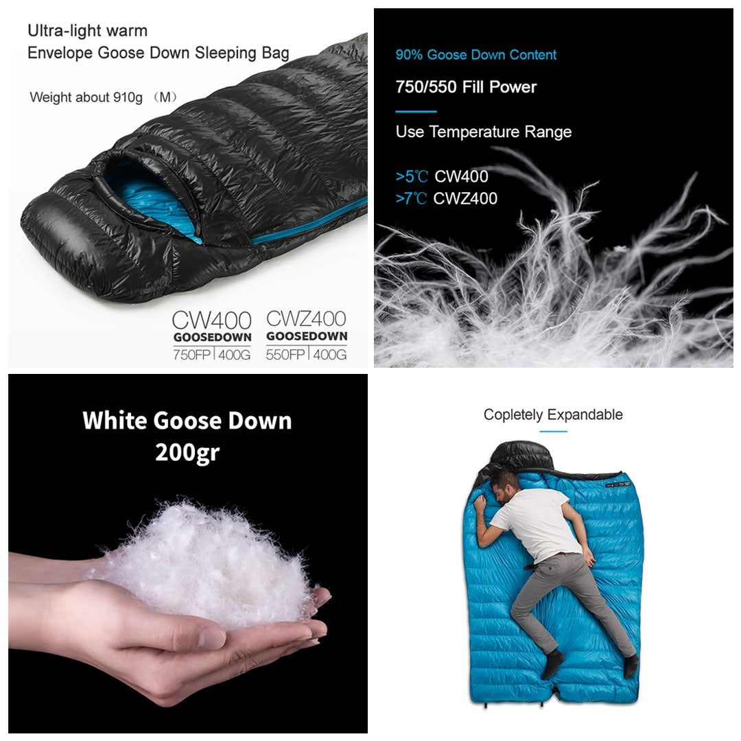 Sleeping Bag Naturehike CWZ400 NH19W400-Z Goose Down Single SB