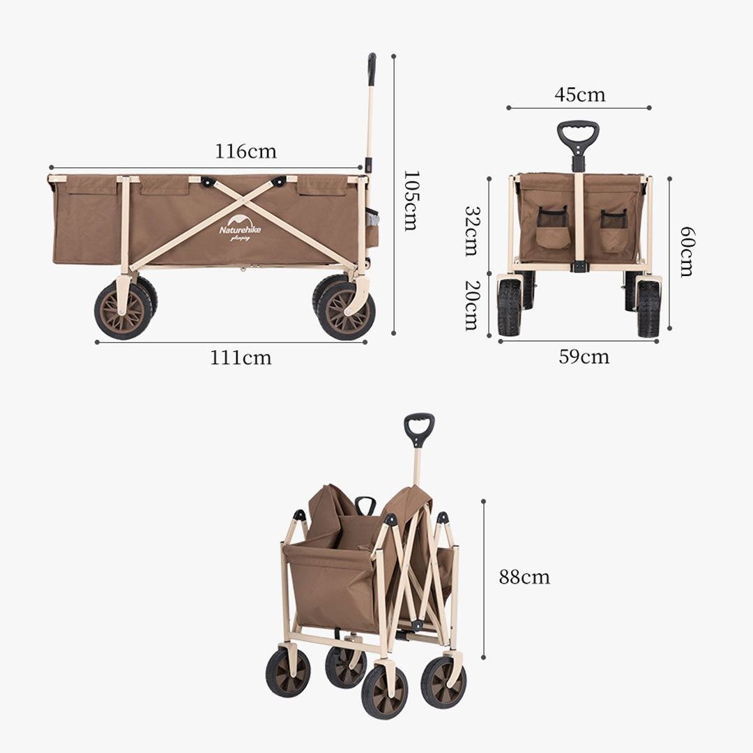 Naturehike TC04 NH20PJ010 Troli Lipat Folding Camping Trolley