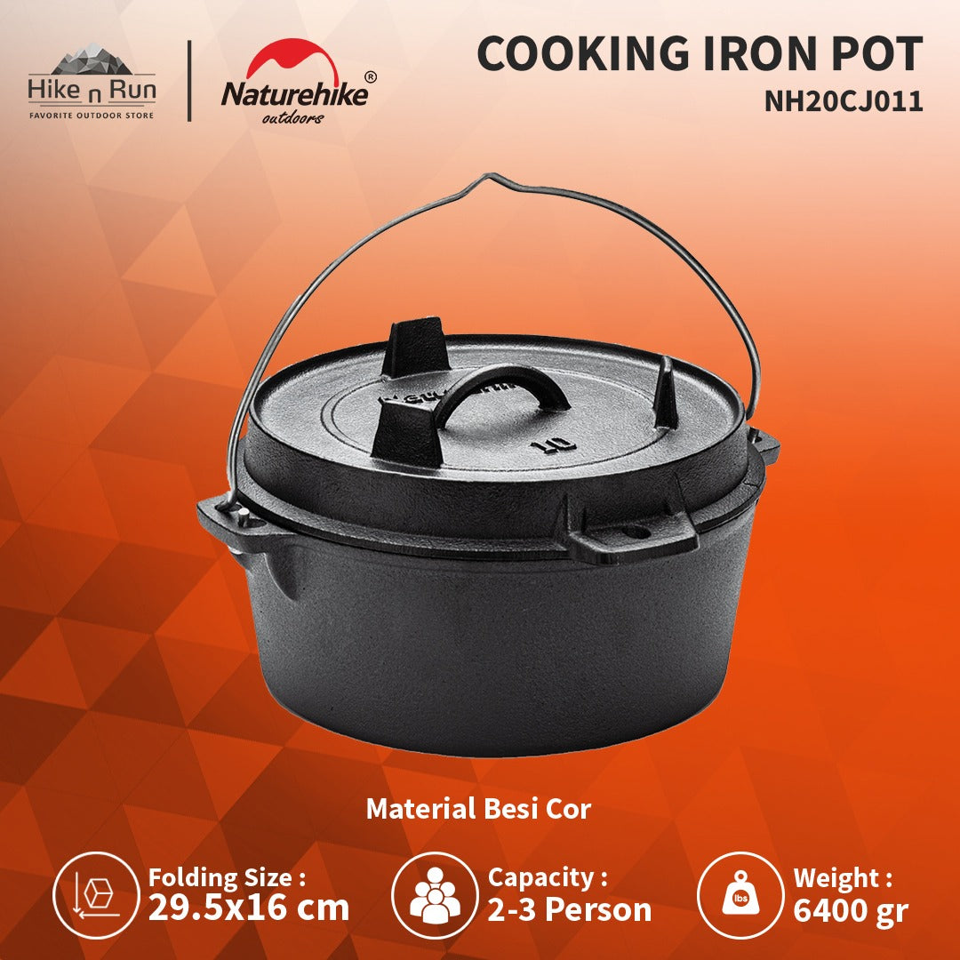 Panci Wajan Camping Naturehike NH20CJ011 Cooking Iron Pot