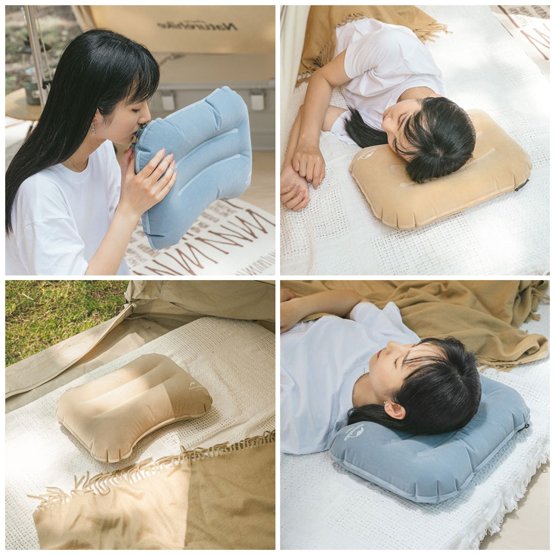 Bantal Tiup Naturehike NH21ZT002 Flocking Air Pillow