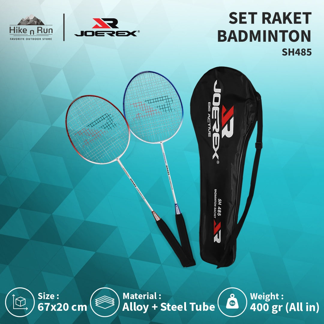 Set Raket Bulu Tangkis Joerex SH485 Badminton Racket