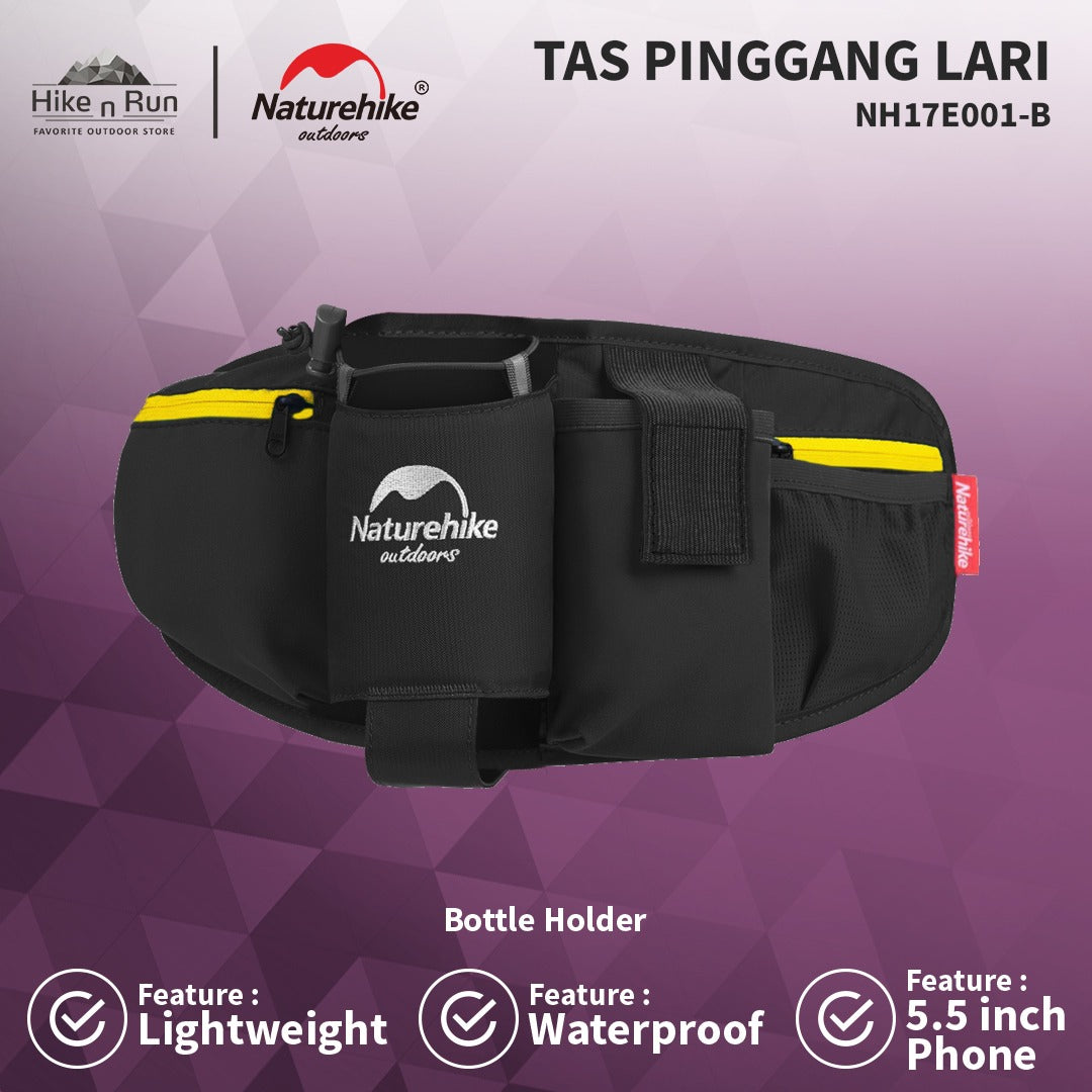 Tas Pinggang Lari Naturehike NH17E001-B Waist Bag Phone & Bottle