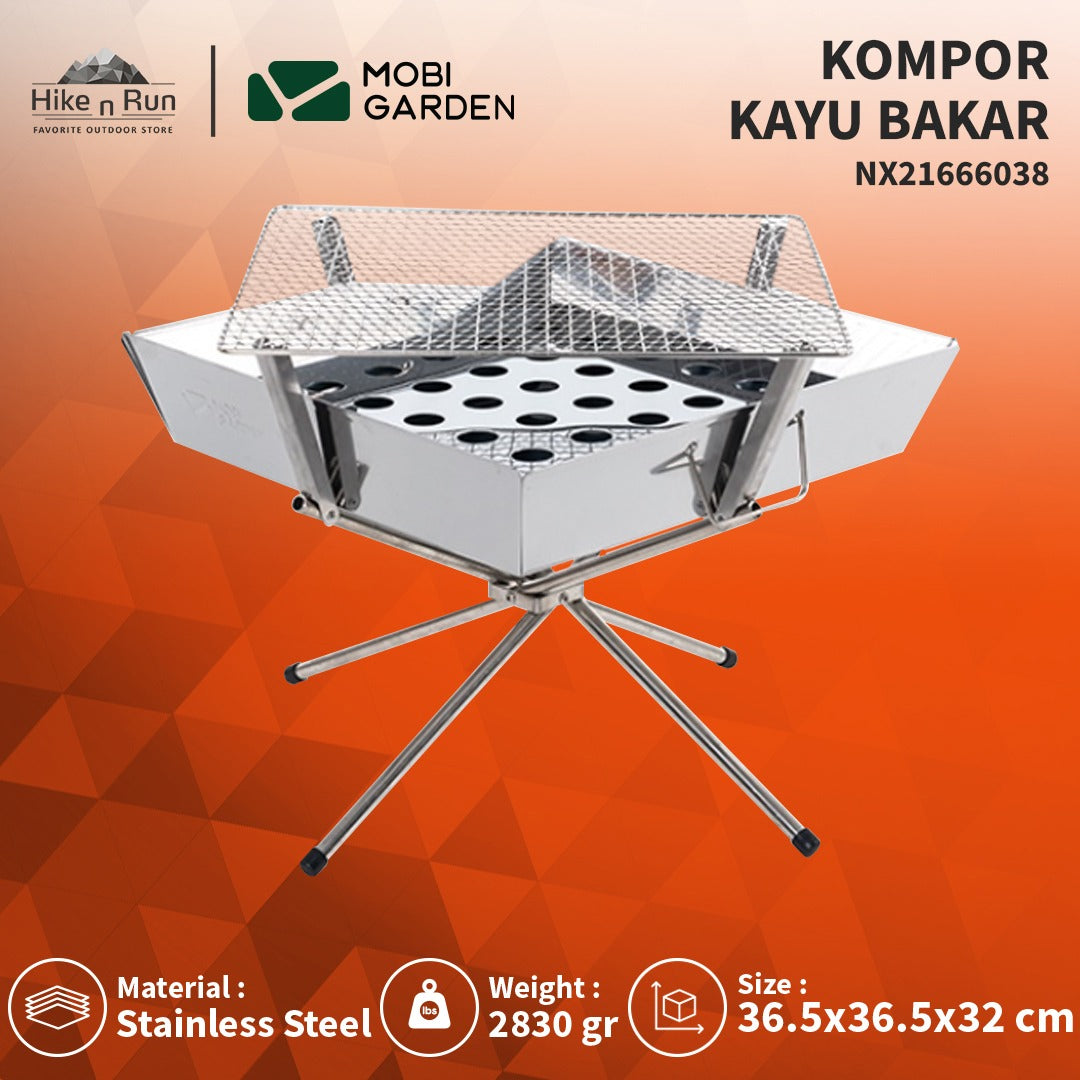 Mobi Graden Kompor Stainless Kayu Bakar - NX21666038