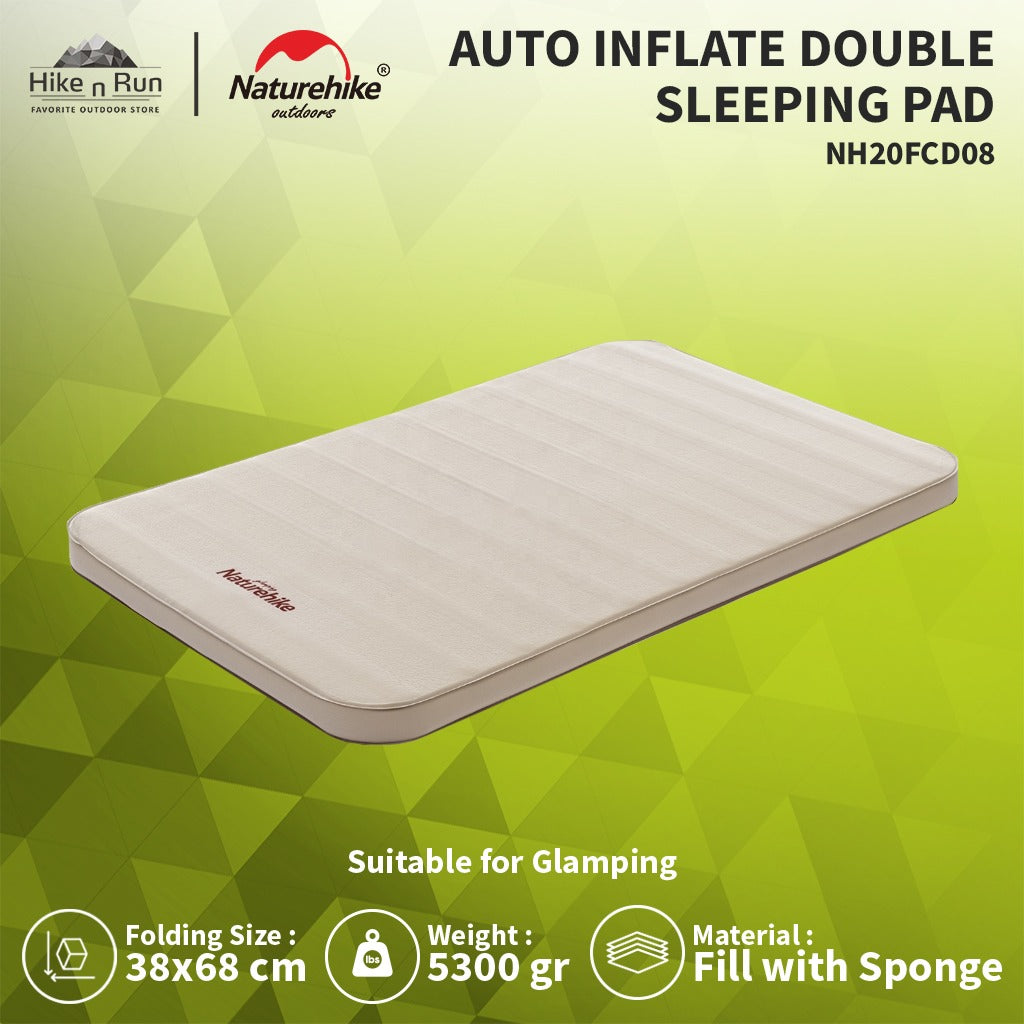 Matras Sponge Naturehike NH20FCD08 Auto Inflate Double Sleeping Pad