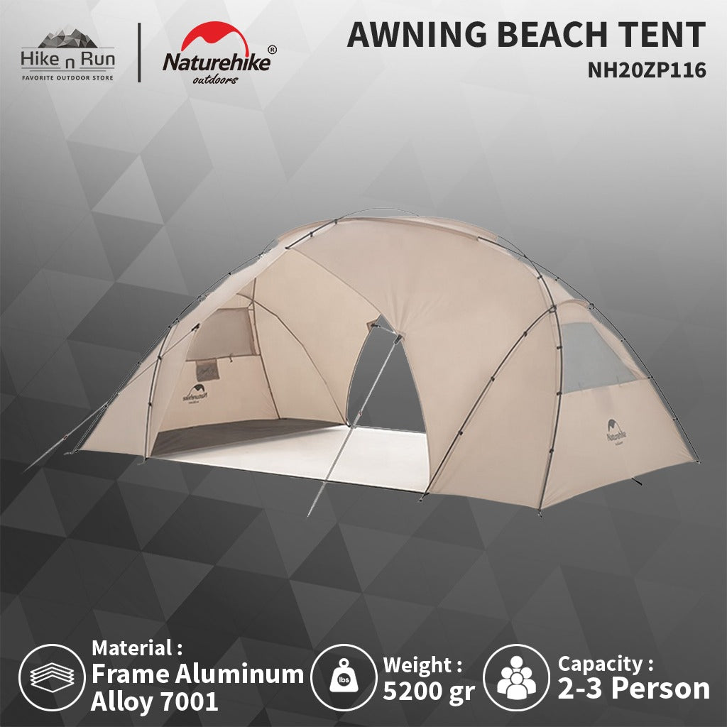 PREORDER!!! Tenda Pantai Naturehike NH20ZP116 Awning Beach Tent