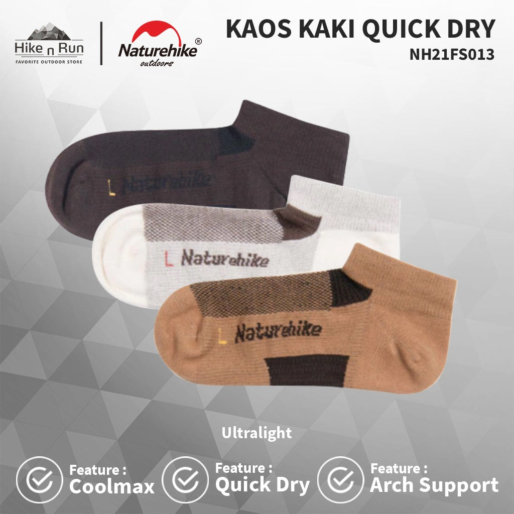 Kaos Kaki Quick Dry Naturehike NH21FS013 3 Pair Socks