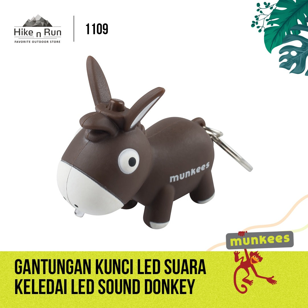 Gantungan Kunci Munkees 1109-1110 LED Keychain With Animal Sound