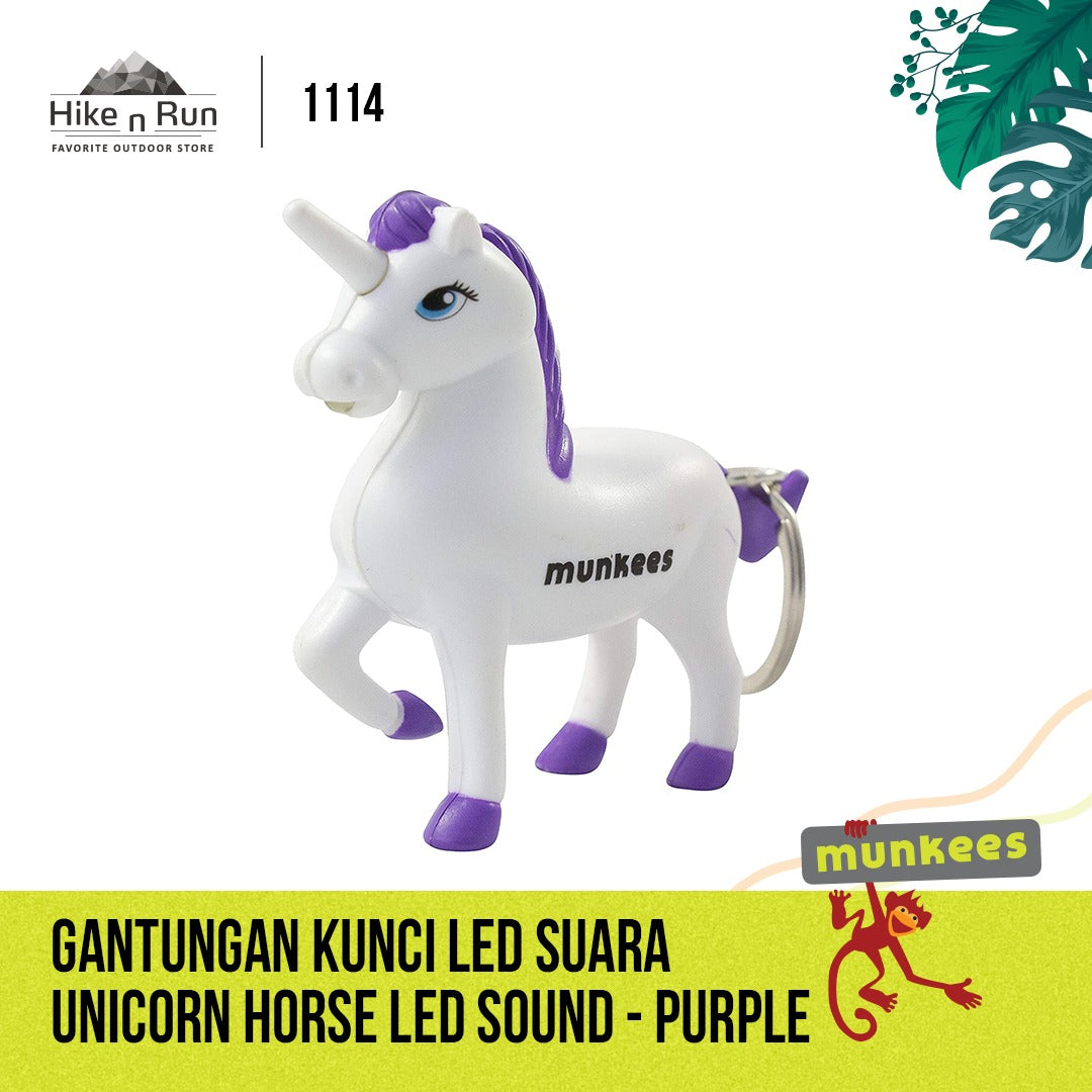 Gantungan Kunci Munkees 1114-1117 LED Keychain Unicorn