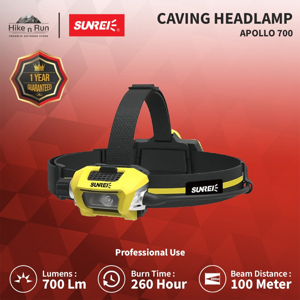 Sunrei Headlamp Apollo 700 Waterproof Rechargeable